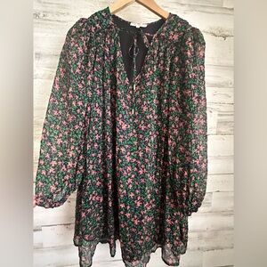 Skies are Blue Floral Swing Dress NWT